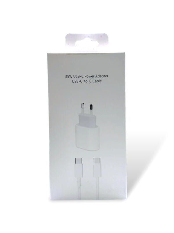 Set de Carga Rápida 35W (Adaptador + Cable USB-C a C)