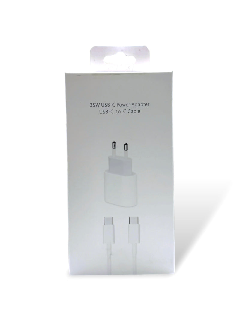 Set de Carga Rápida 35W (Adaptador + Cable USB-C a C)