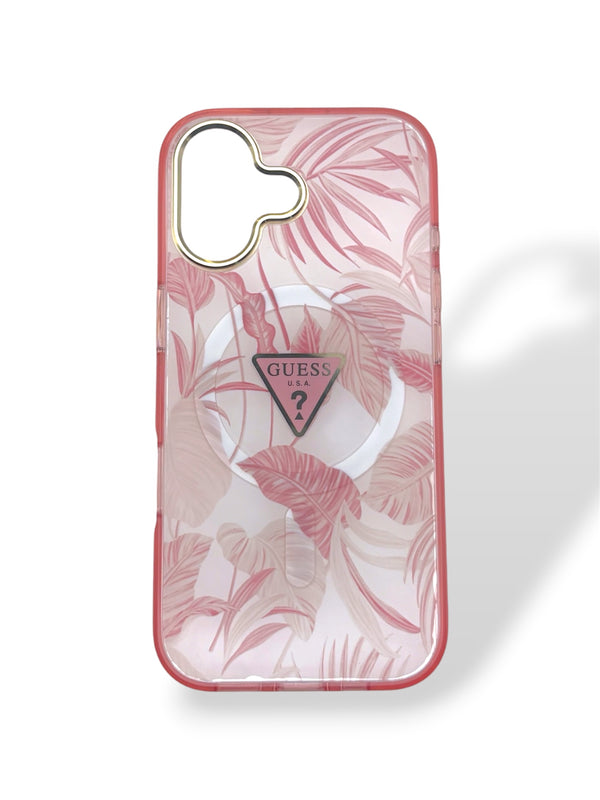 Funda Guess Tropical Leaves MagSafe - iPhone 17