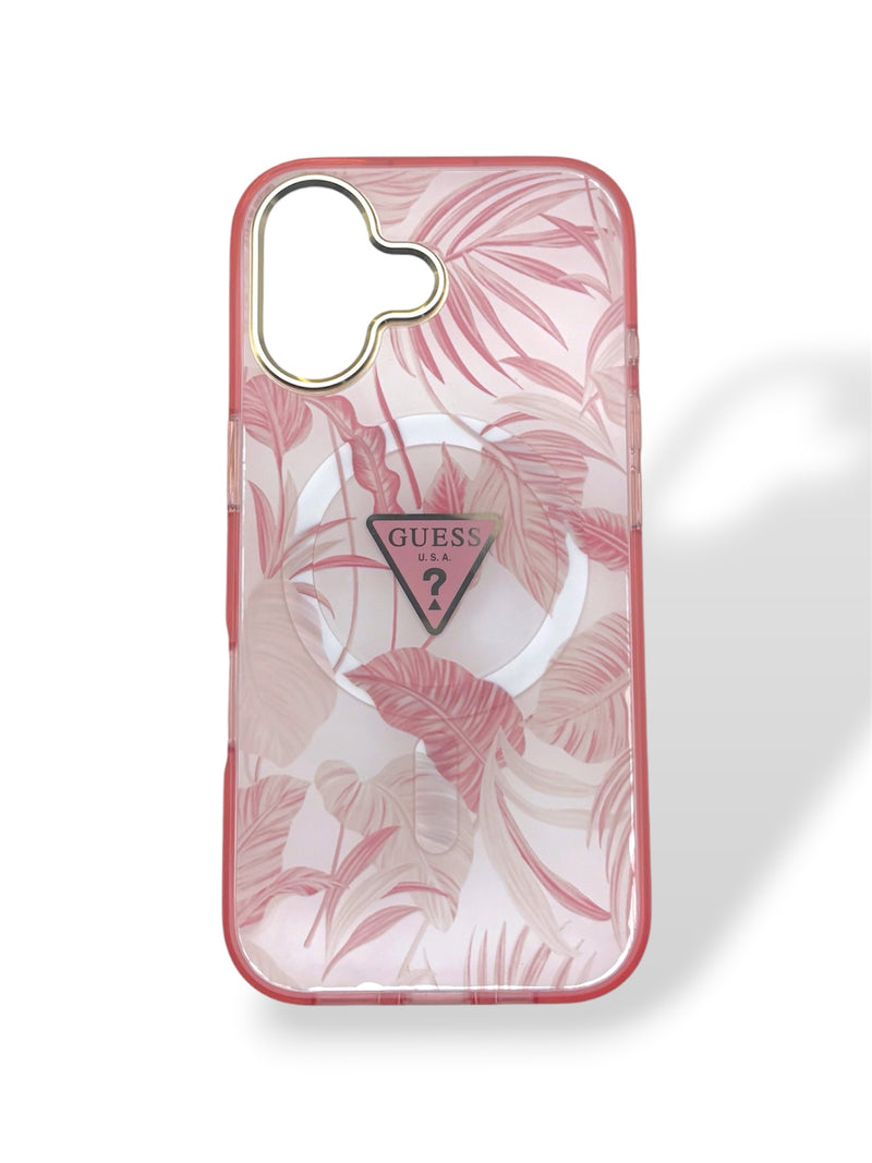 Funda Guess Tropical Leaves MagSafe - iPhone 17
