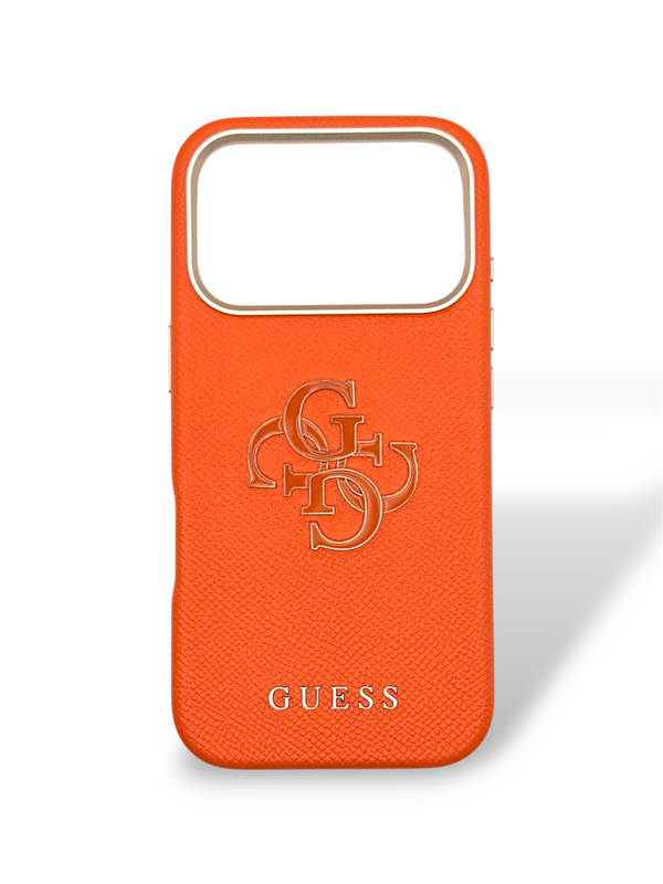 Funda Guess Premium Naranja Vibrante - iPhone 17 pro y Pro max