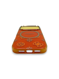 Funda Magnética GUESS – Estilo Naranja & Oro - iPhone 17 pro y Pro max