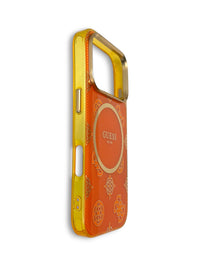 Funda Magnética GUESS – Estilo Naranja & Oro - iPhone 17 pro y Pro max