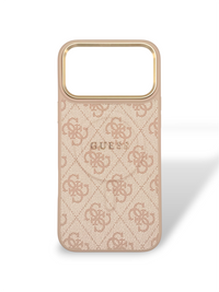 Funda GUESS Monogram – Elegancia en Tono Nude - iPhone 17 pro y Pro max
