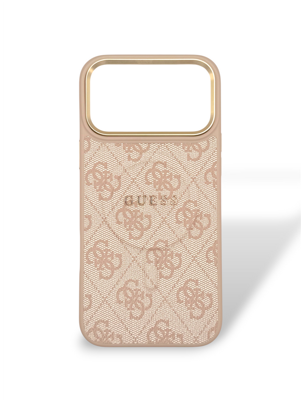 Funda GUESS Monogram – Elegancia en Tono Nude - iPhone 17 pro y Pro max
