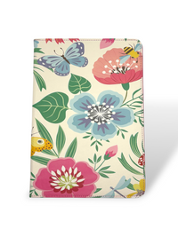 Funda Universal Giratoria para Tablet - Diseño Floral y Mariposas